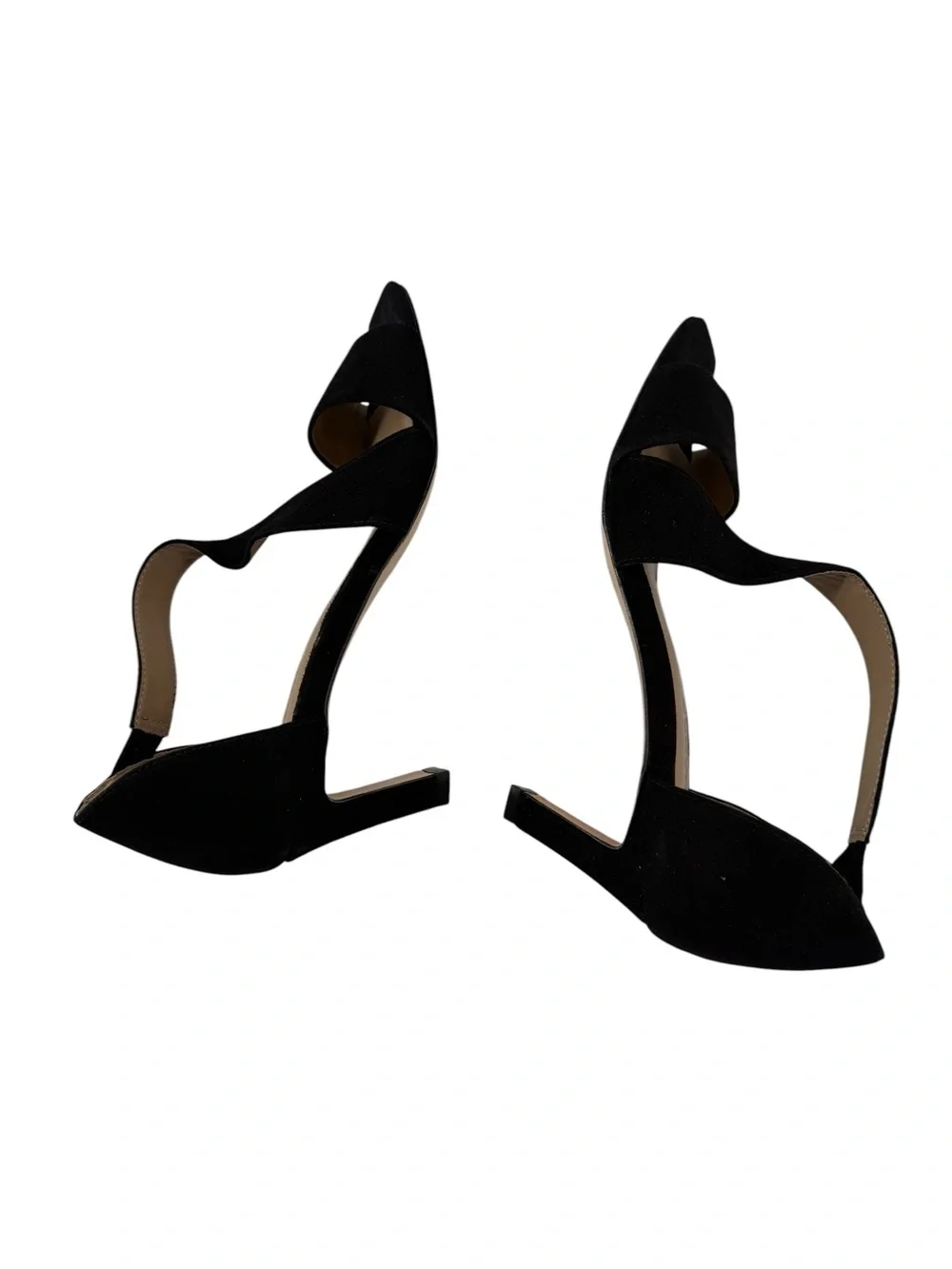 Bernardo Camille Heels in Black Kid Suede Leather Heel Anthropologie Women’s 7.5
